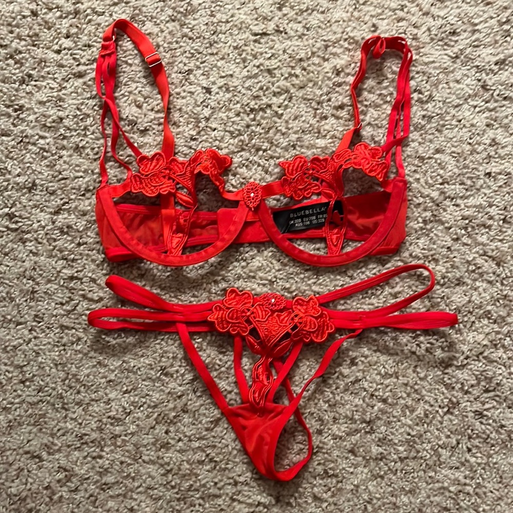 Bluebella red lingerie set